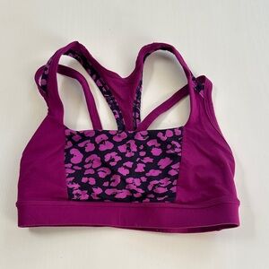 Pink and Purple Leopard Print Lululemon Sports Bra